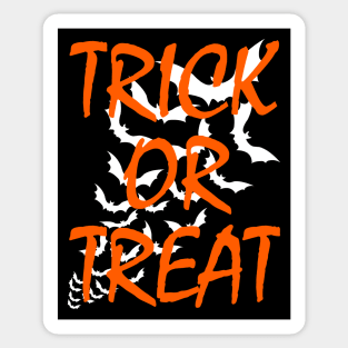 Trick or Treat Halloween Bats Sticker